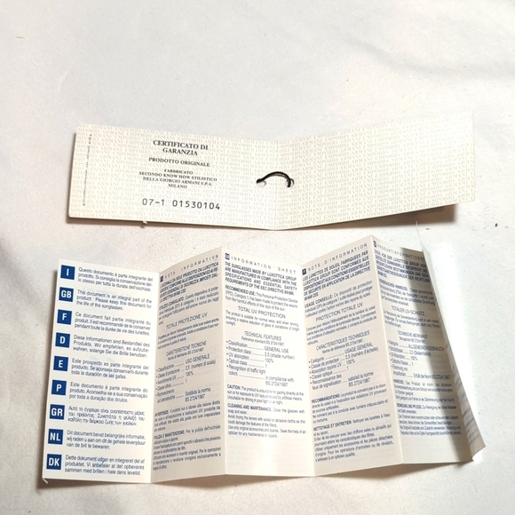 Vintage Emporia Armani Sunglasses Silver Frame Gold Logo and Case - Picture 10 of 14